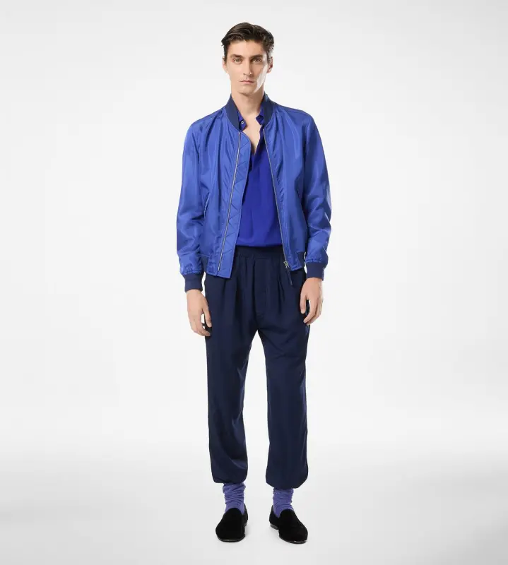 TECHNICAL SILK POPLIN LIGHTWEIGHT BOMBER online